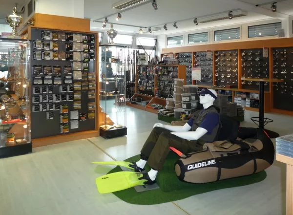 Ladenausbau für einen Angel-Shop