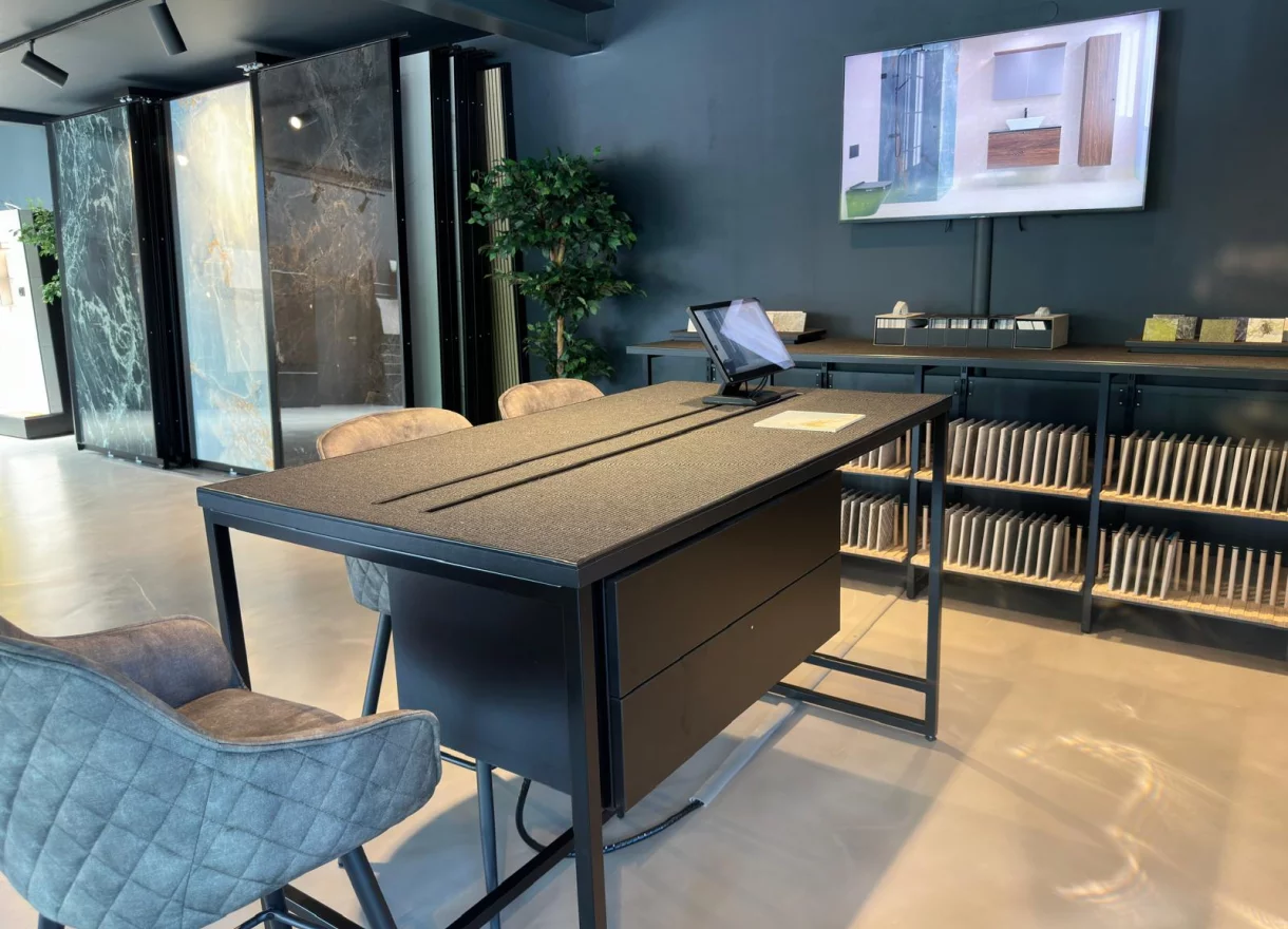 Collagen- und Bemusterungstisch