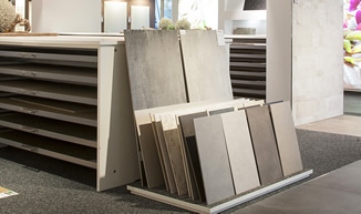 Display in der Fliesenausstellung